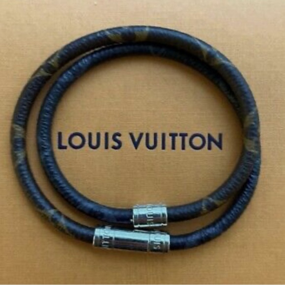 Louis Vuitton EUC Brown & Black Monogram Wrap Bracelet - Picture 1 of 3